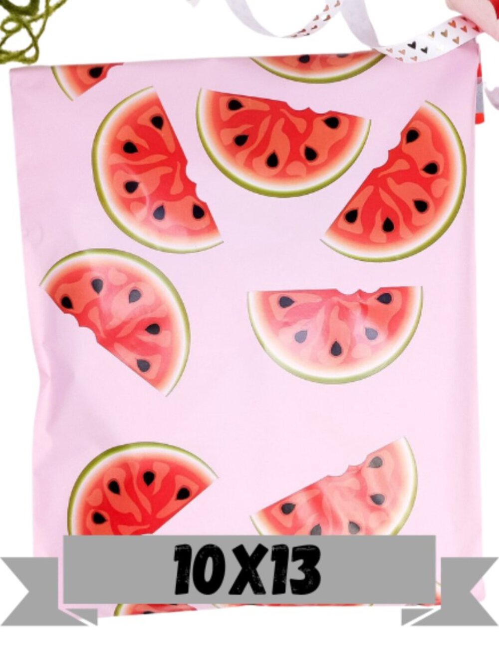 25 Watermelon Print Polymailers 10x13